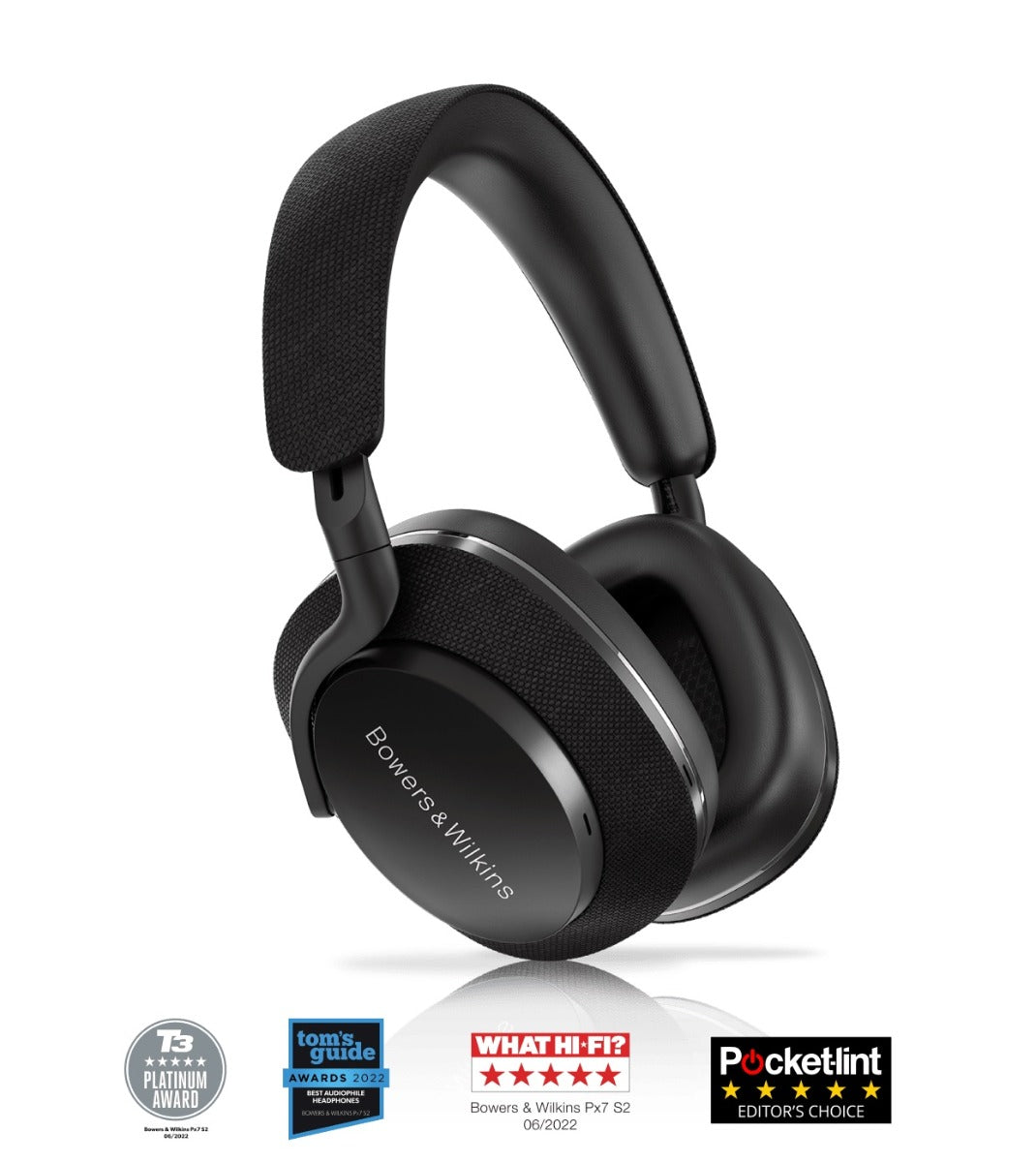 B&W Px7 S2 Premium Wireless Over-ear Noise-canceling Headphones - Black