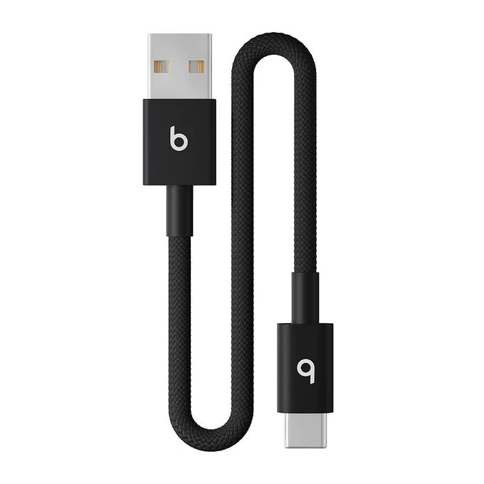 Beats USB-A to USB-C Woven Short Cable (20 cm) - Bolt Black