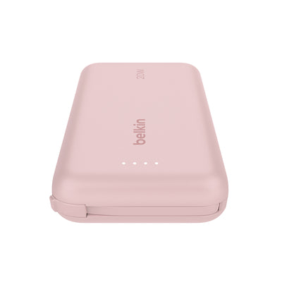 BELKIN - POWERBANK - 10K - WITH INTERGRATED USB-C CABLE - PINK