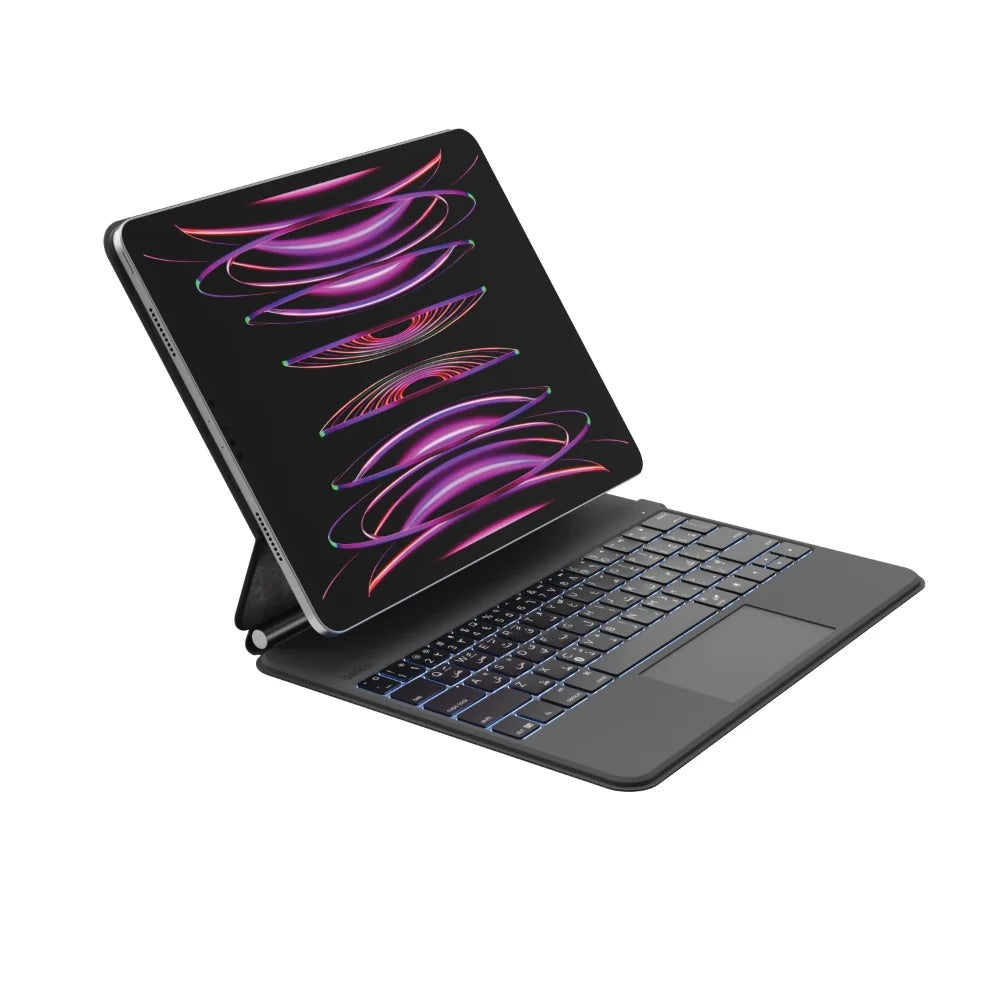 Belkin iPad Keyboard for 12.9 iPad Pro (750mAh 64 Keys Standby 365 days), Black, Arabic/English Keyboard