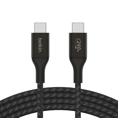 BELKIN - CABLE - C TO C - BRAIDED - 240W - 1M - BLACK