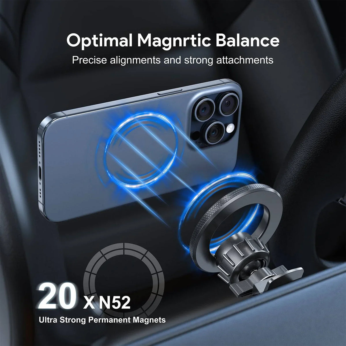 Air Vent Magnetic Car Holder SKU:HLD-EK3007BK