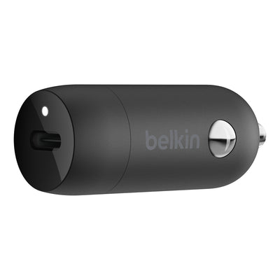 Belkin - 20W Car Charger With Lightning To Usb-C Cable 4Ft - Black