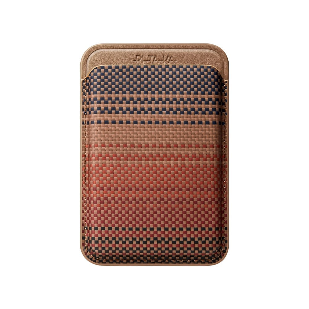 PITAKA Magnetic Woven Wallet Magsafe card Holder Sunset