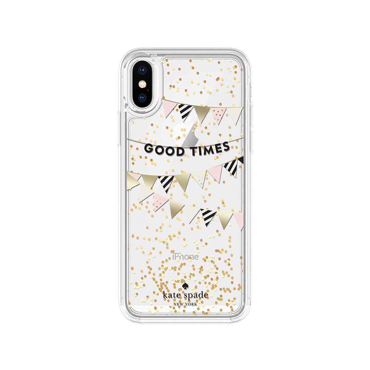 Kate Spade New York Liquid Glitter Case for iPhone XS/X - Good Times Gold