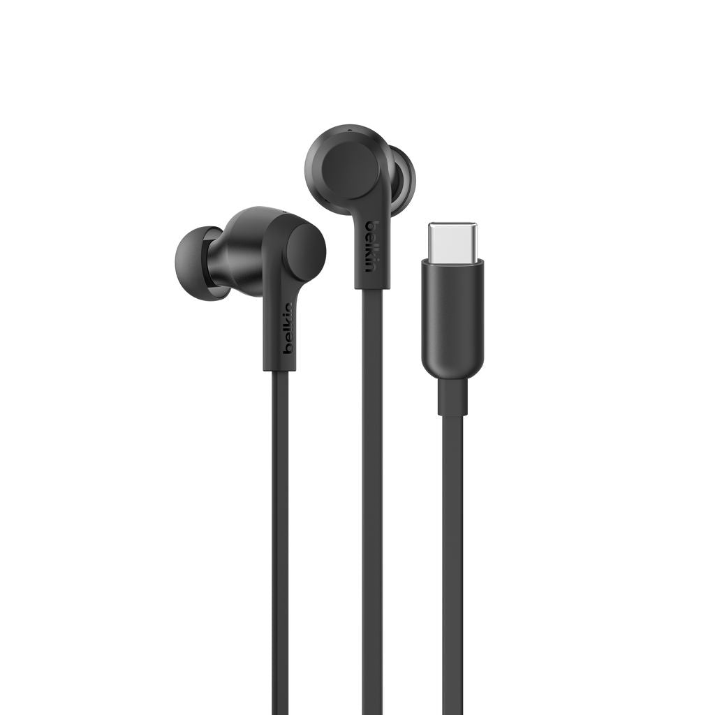 BELKIN - WIRED EARBUDS - USB-C - IN-EAR - ANC - BLACK