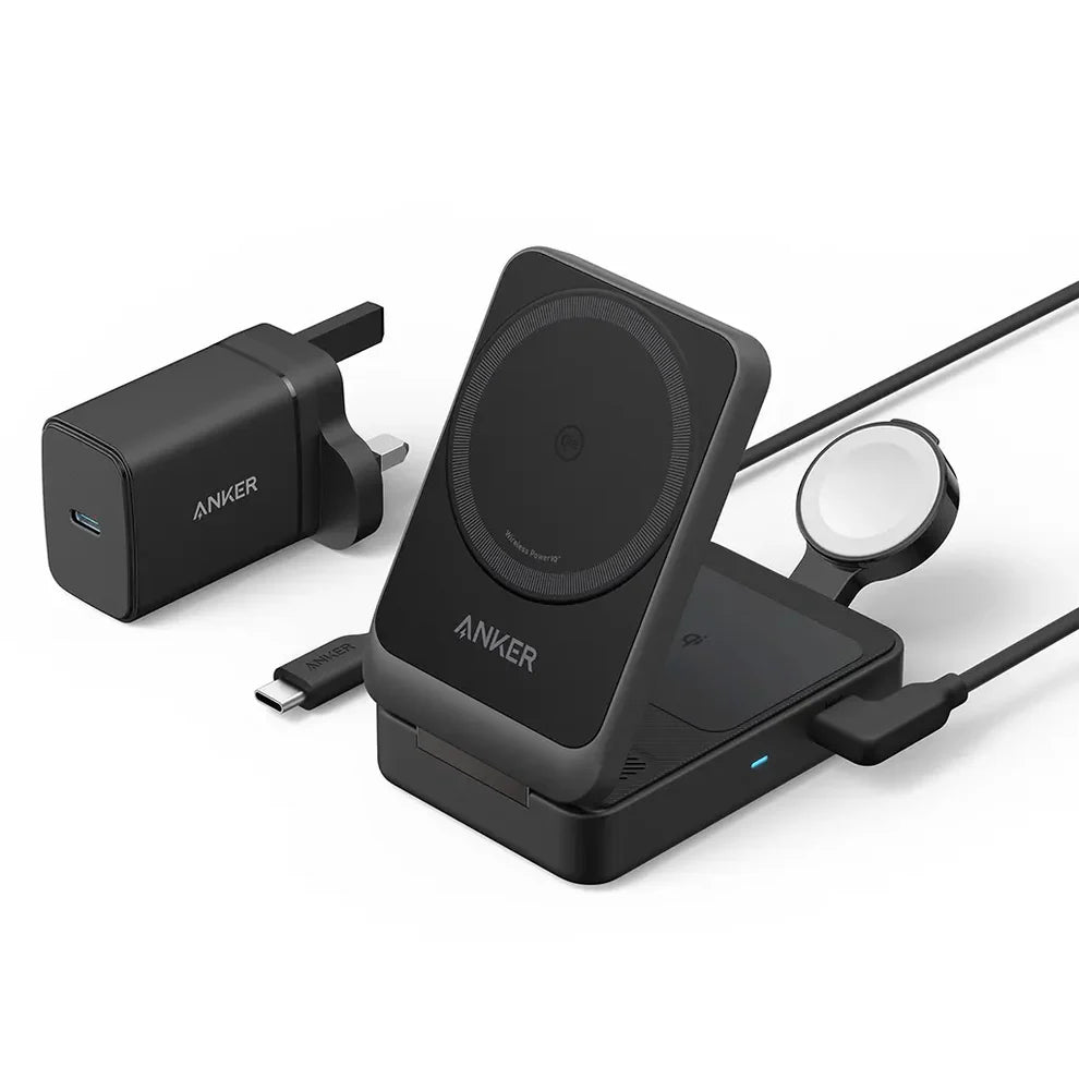 Anker mag go wireless charging pad 3 in 1 foldable