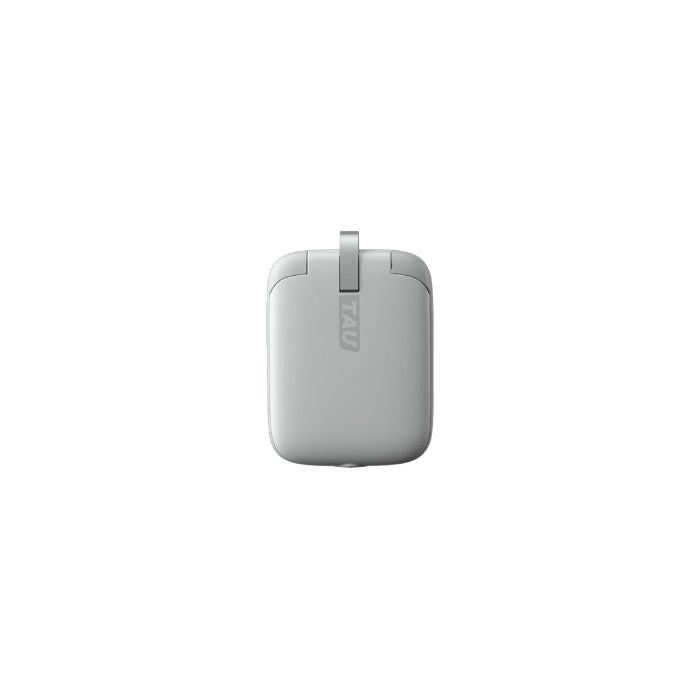 Rolling Square Wireless Magnetic Power Bank with Magnetic Dock and Hook - Pure White